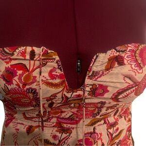 Floral Strapless Dress